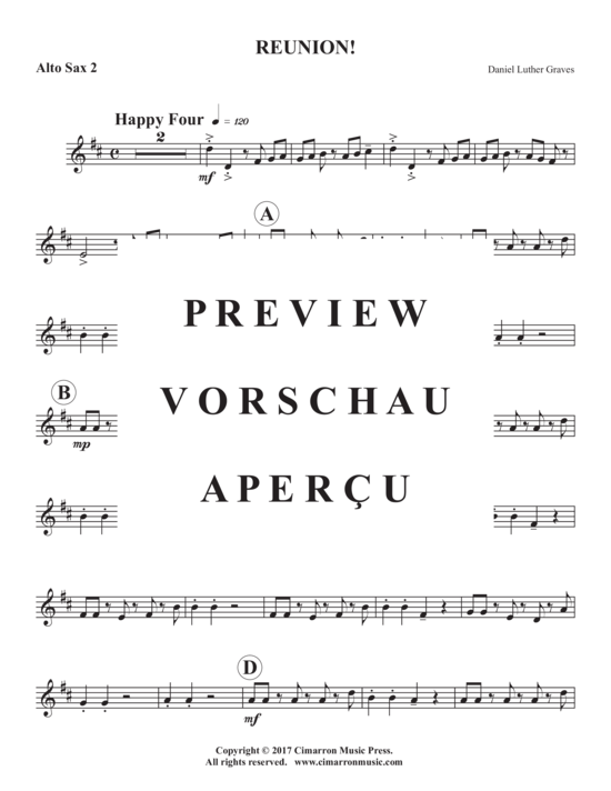 Product gallery: Page 9 of 16 Reunion! , , (Saxophone Quintet AATTB)