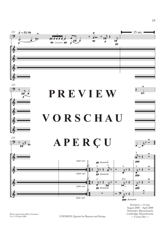 Product gallery: Page 20 of 21 Quintett für Fagott und Streicher, , 