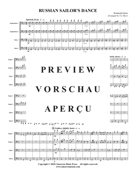 Product gallery: Page 2 of 17 Russian Sailor's Dance , , (Tuba Quartet: 2x Baritone, 2xTuba)