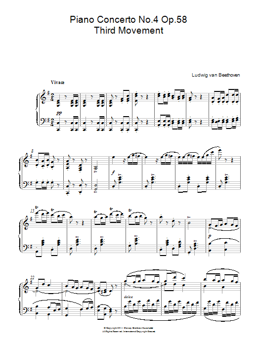 Product picture to: Piano Concerto No. 4 Op. 58 (Third Movement)
