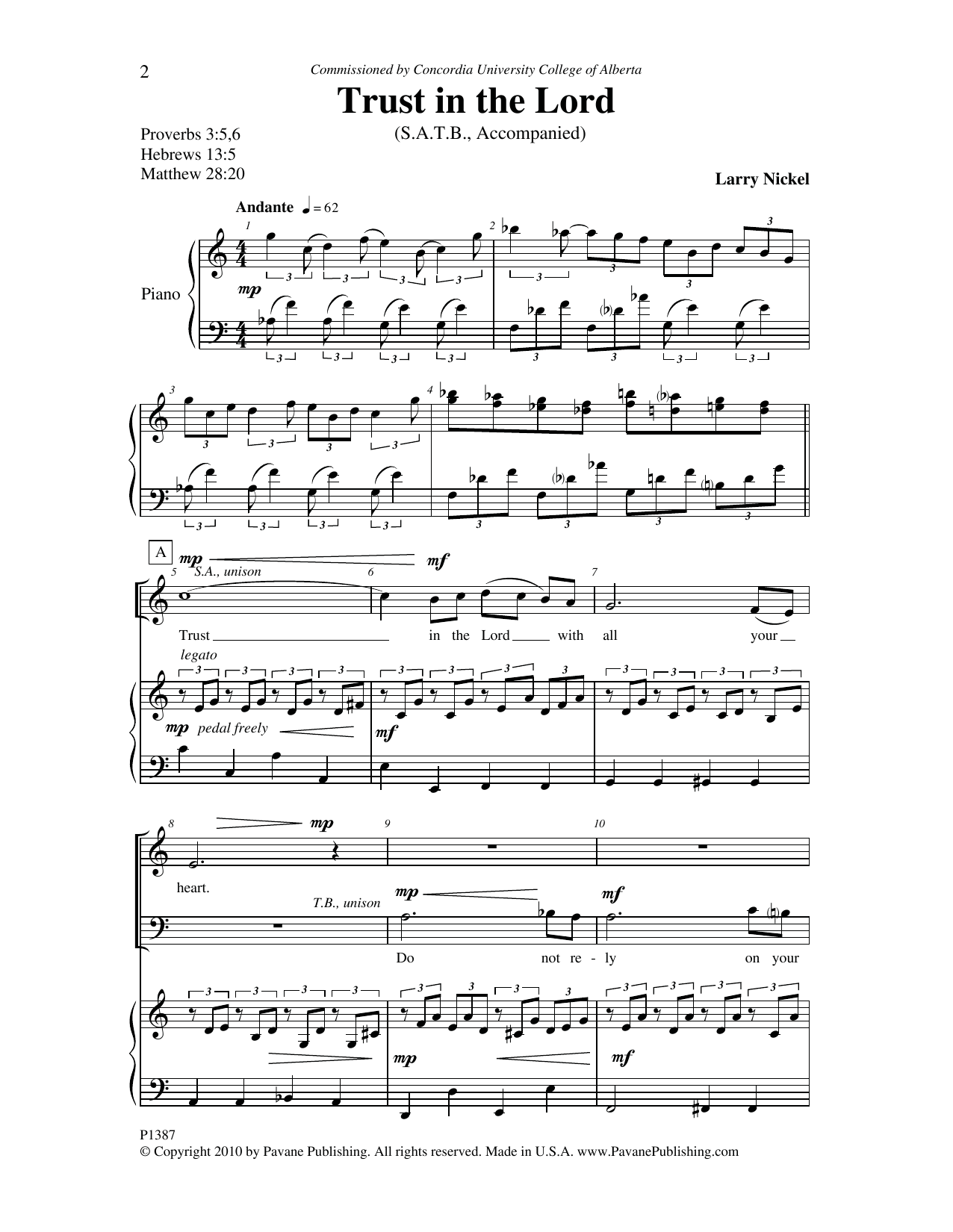 Produktbild zu: Trust In The Lord