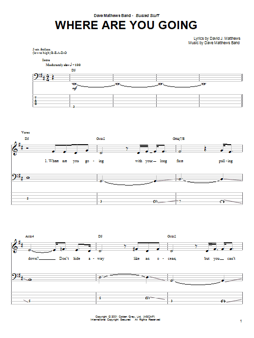 Produktgalerie: Seite 1 von 1 Where Are You Going, Dave Matthews Band, E-Bass