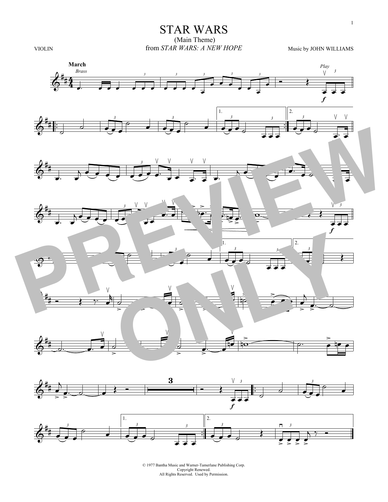 Product gallery: Page 1 of 1 Star Wars (Main Theme), John Williams