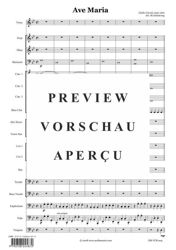 Product gallery: Page 2 of 11 Ave Maria, , Solo Voice and Wind Band