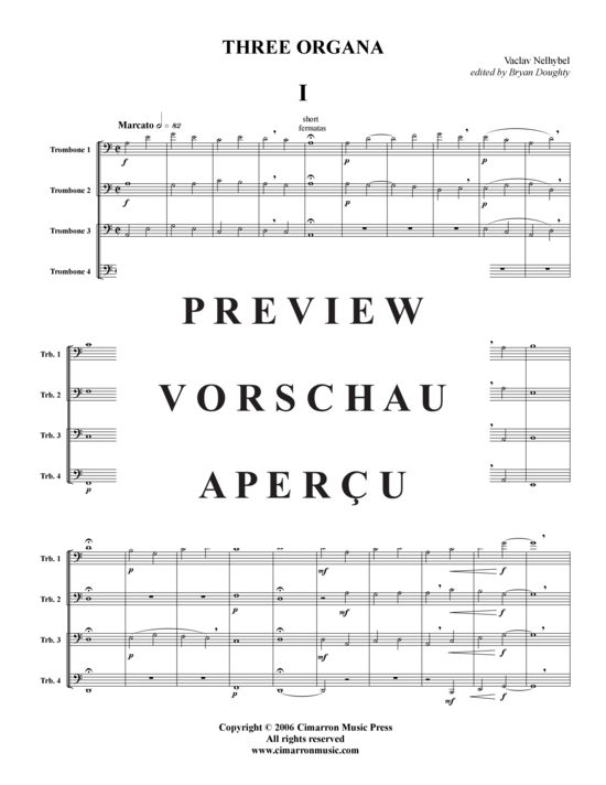 Product gallery: Page 2 of 13 Three Organa , , (Trombone Quartet)