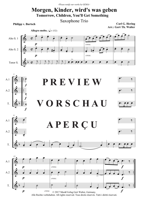 Produktbild zu: Morgen, Kinder, wird´s was geben Carl G. Hering