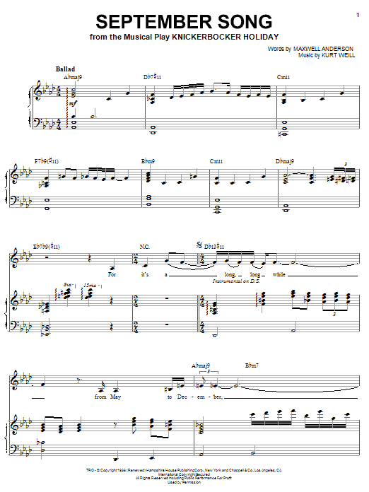 Produktbild zu:  September Song - Sarah Vaughan