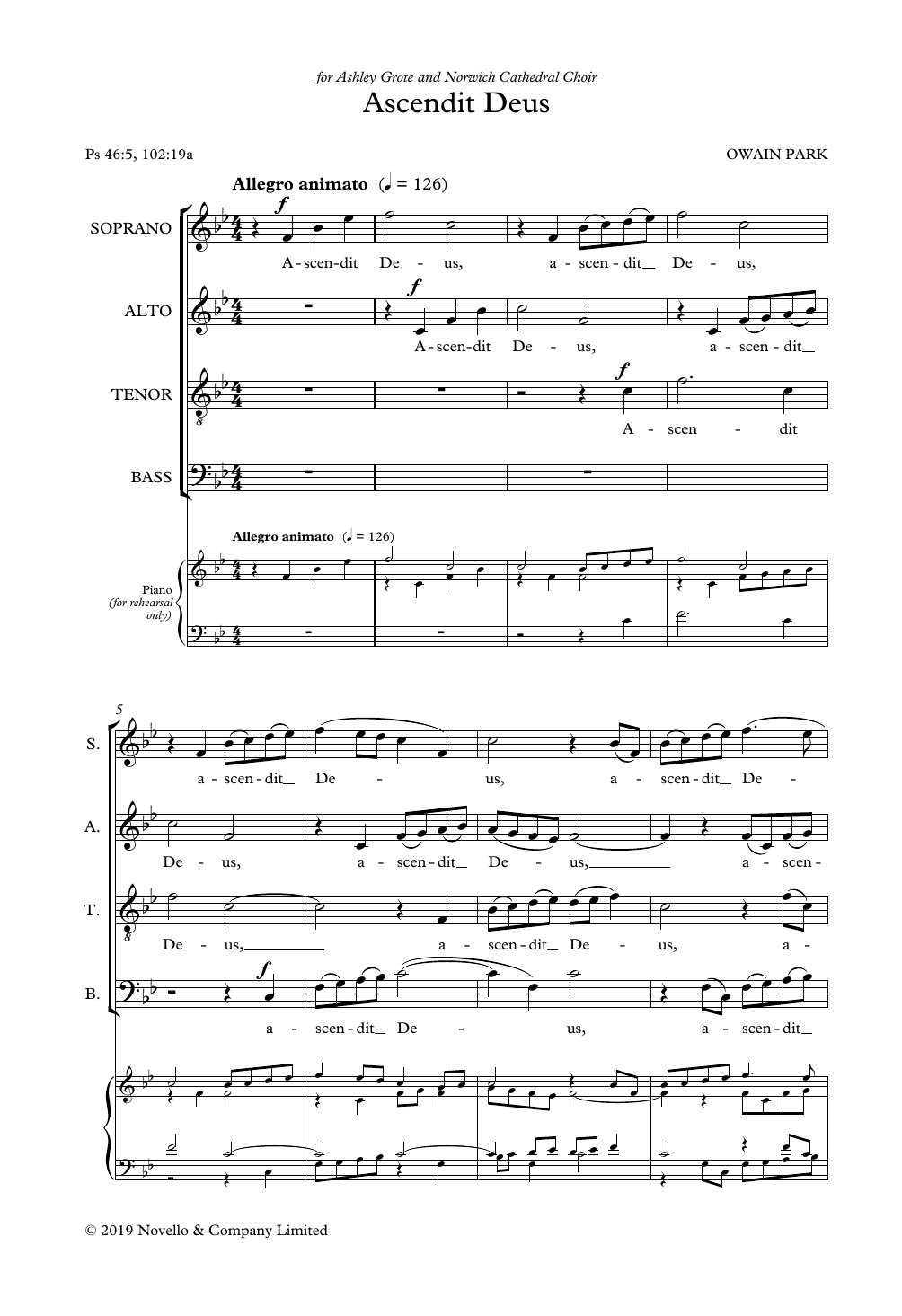 Produktbild zu:  Ascendit Deus - Owain Park