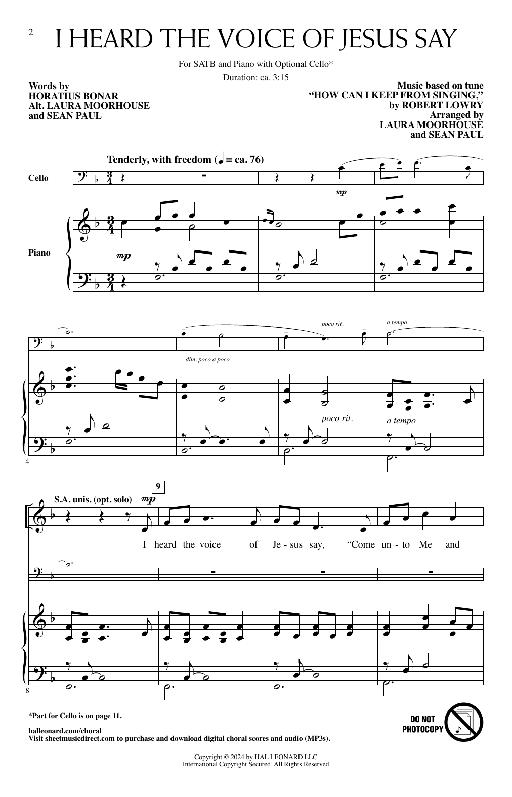 Produktbild zu: I Heard the Voice of Jesus Say