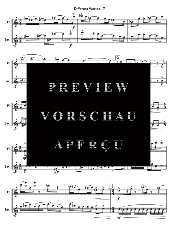 Product gallery: Page 11 of 11 Different Worlds, , (woodwind duet flute and alto saxophone)