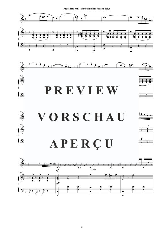 Produktgalerie: Seite 10 von 11 Divertimento in F-Dur BI 330, , Viola und Klavier