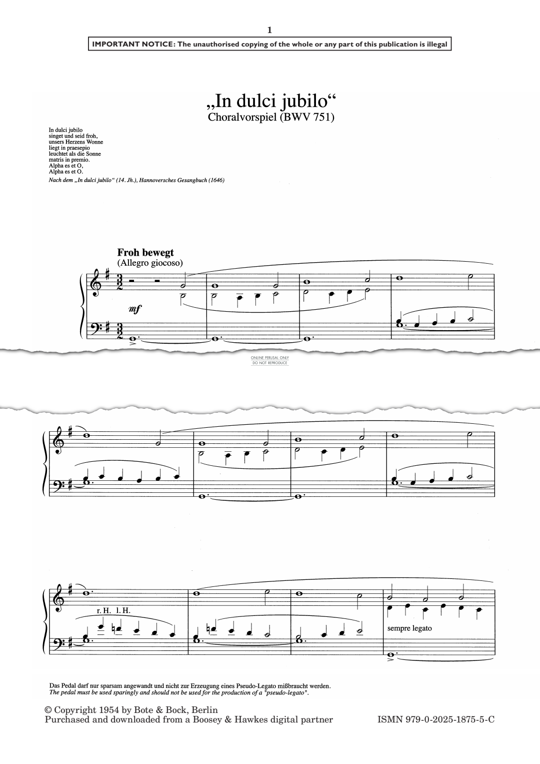 Produktgalerie: Seite 1 von 1 In Dulci Jubilo, Johann Sebastian Bach, Klavier