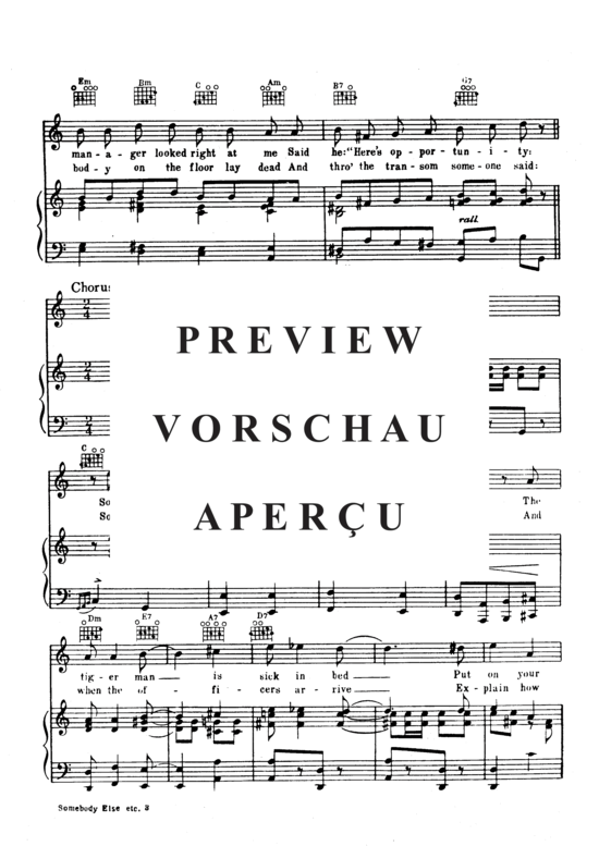 Produktgalerie: Seite 4 von 8 Somebody Else - Not Me , Popular Standard, Klavier und Gesang