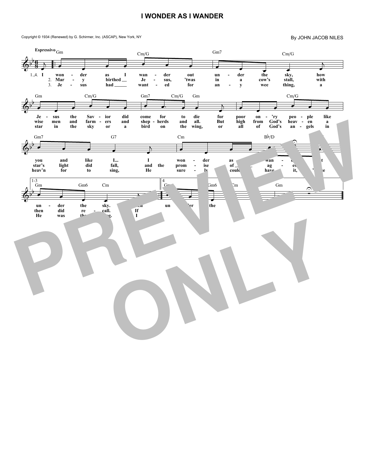 Product gallery: Page 1 of 1 I Wonder As I Wander, John Jacob Niles