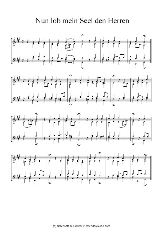 gallery: Nun lob mein Seel den Herren , , (Klavier Solo)