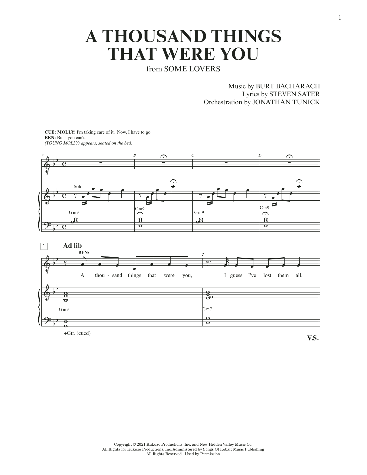 Produktbild zu: A Thousand Things That Were You (from Some Lovers)