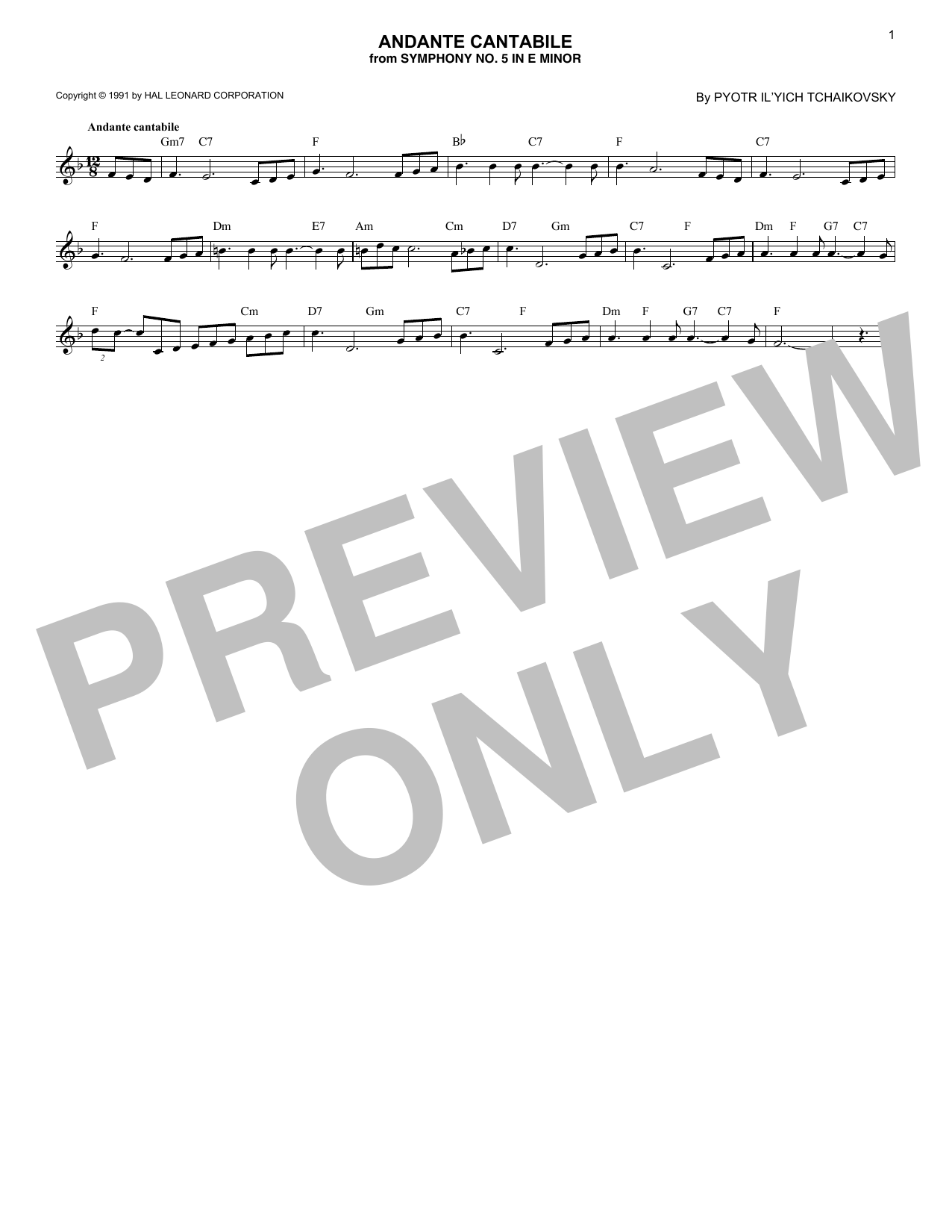 Produktbild zu: Andante Cantabile