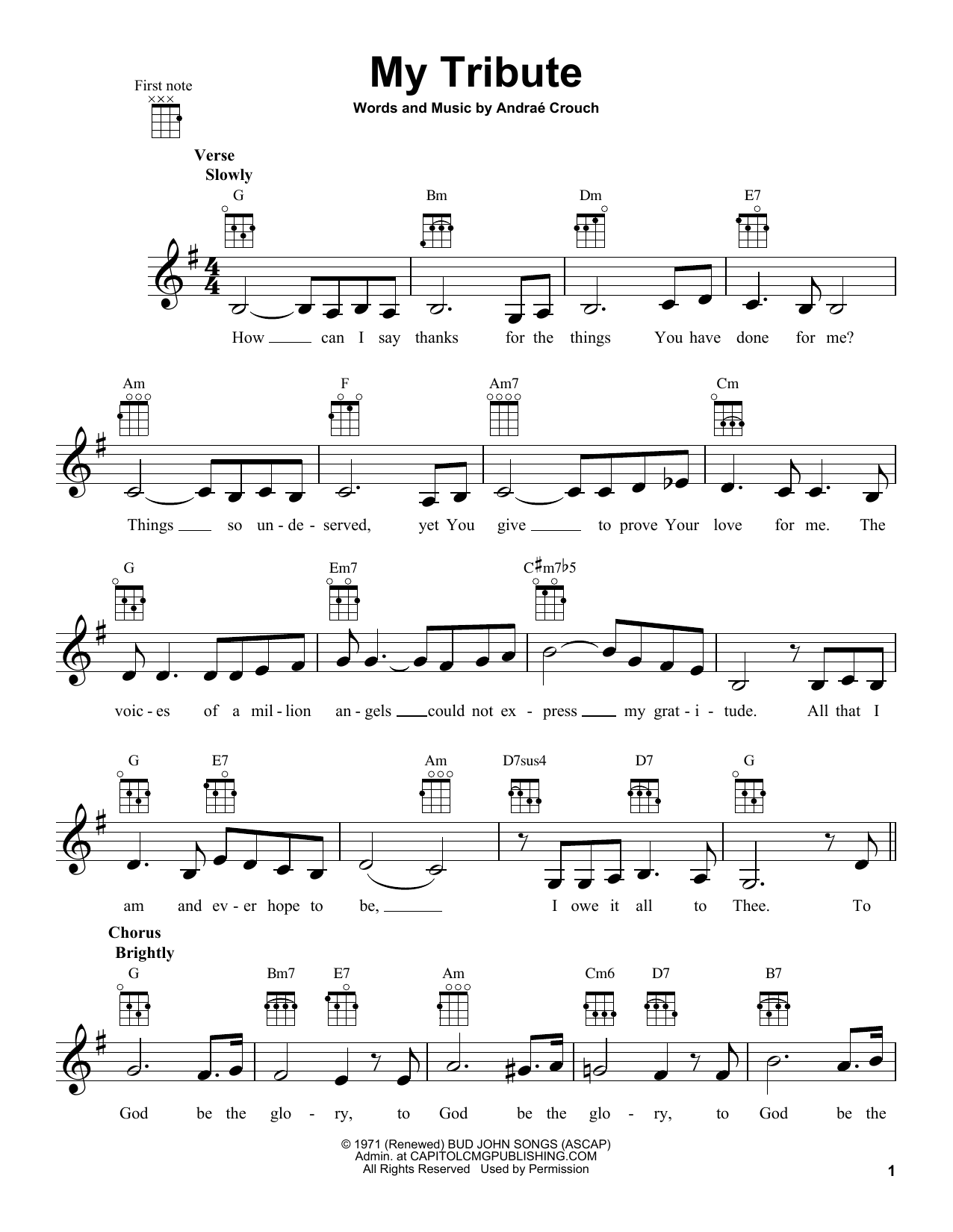 Product gallery: Page 1 of 1 My Tribute, Andraé Crouch