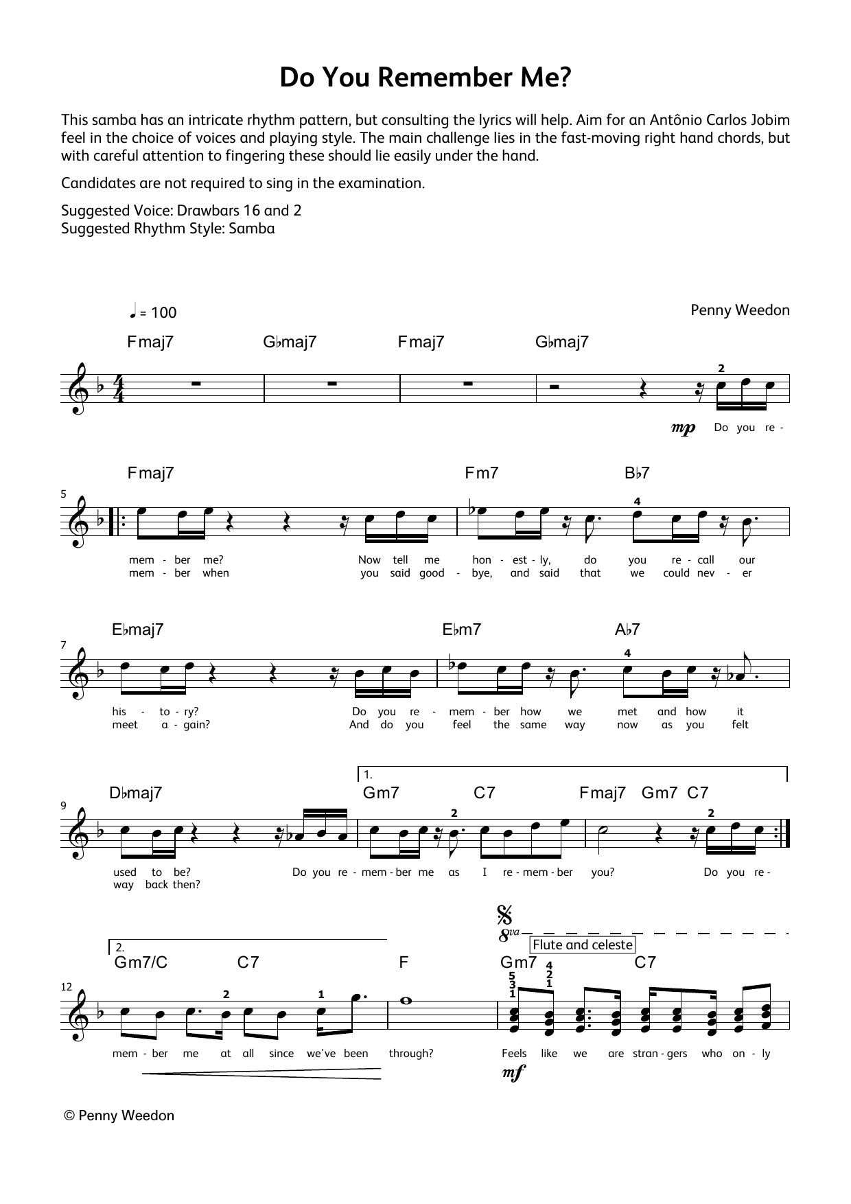 Produktgalerie: Seite 1 von 1 Do You Remember Me (LCME Electronic Keyboard Grade 8 List B), Penny Weedon, Klavier