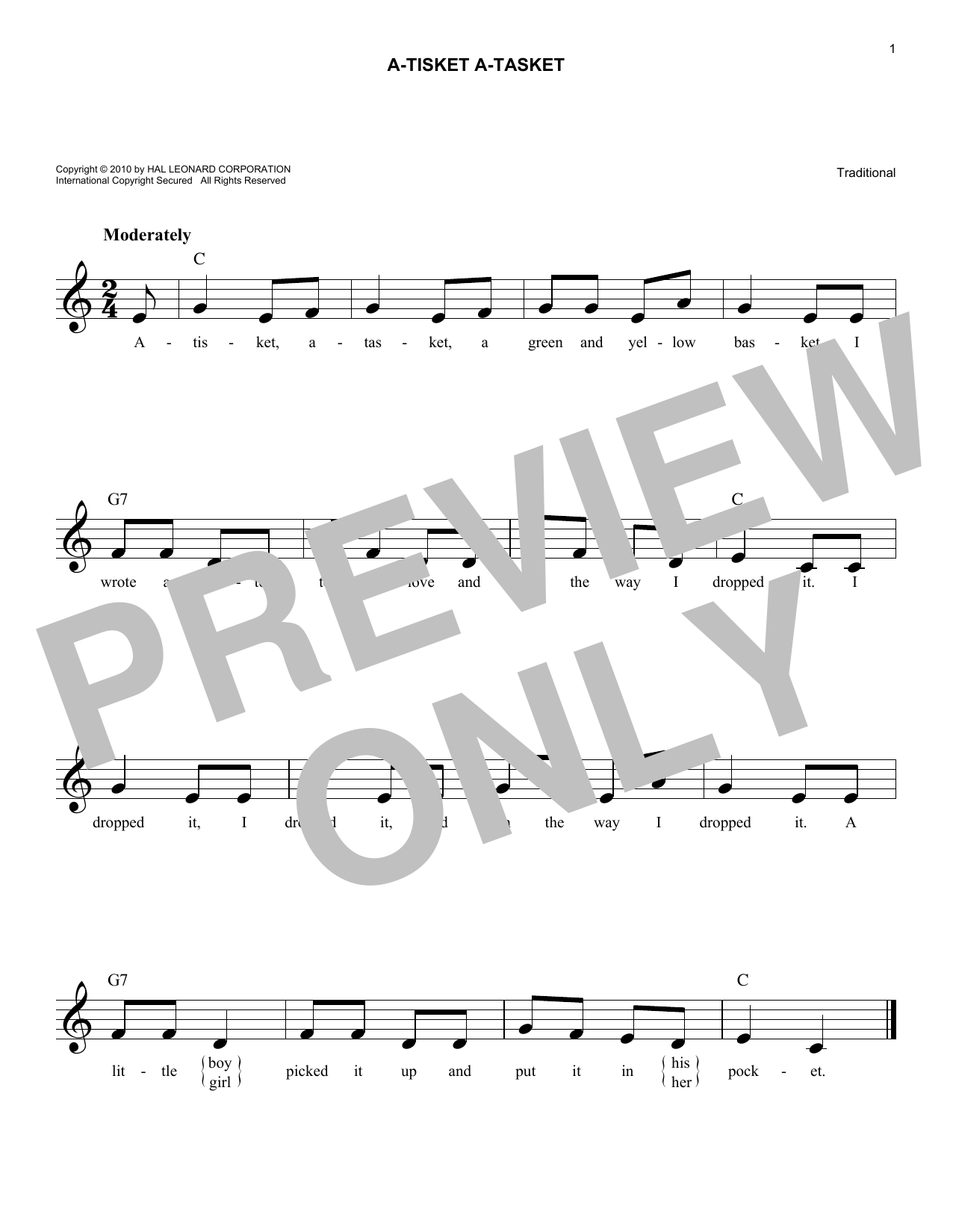 Produktbild zu: A-Tisket A-Tasket