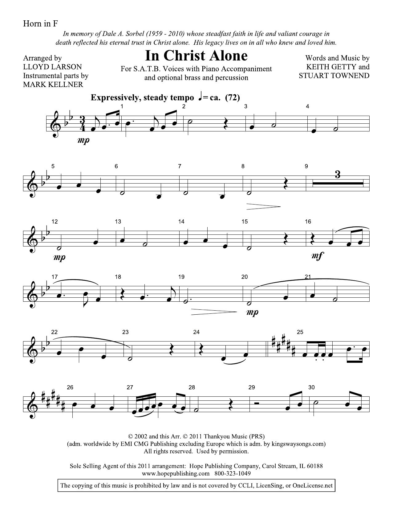 Produktbild zu: In Christ Alone - Horn