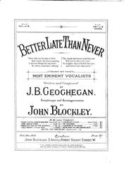 Produktbild zu: Better Late Than Never