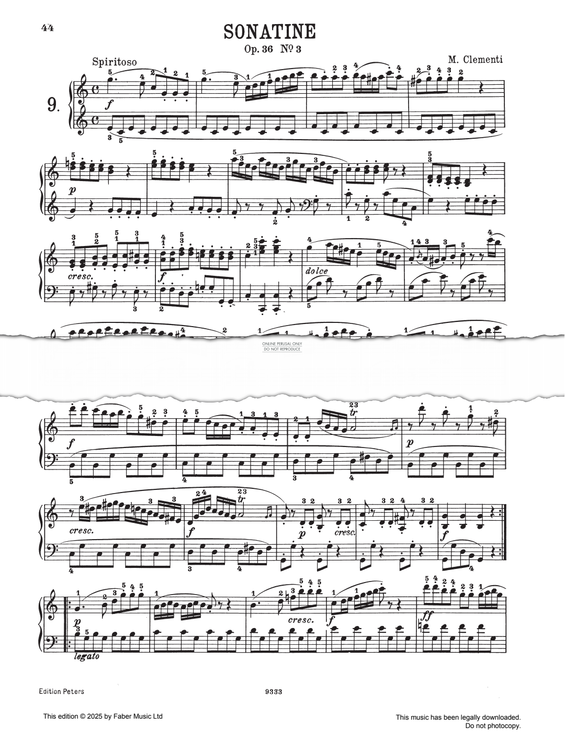 Produktgalerie: Seite 1 von 1 Sonatina in C major op.36.3, Muzio Clementi, Klavier