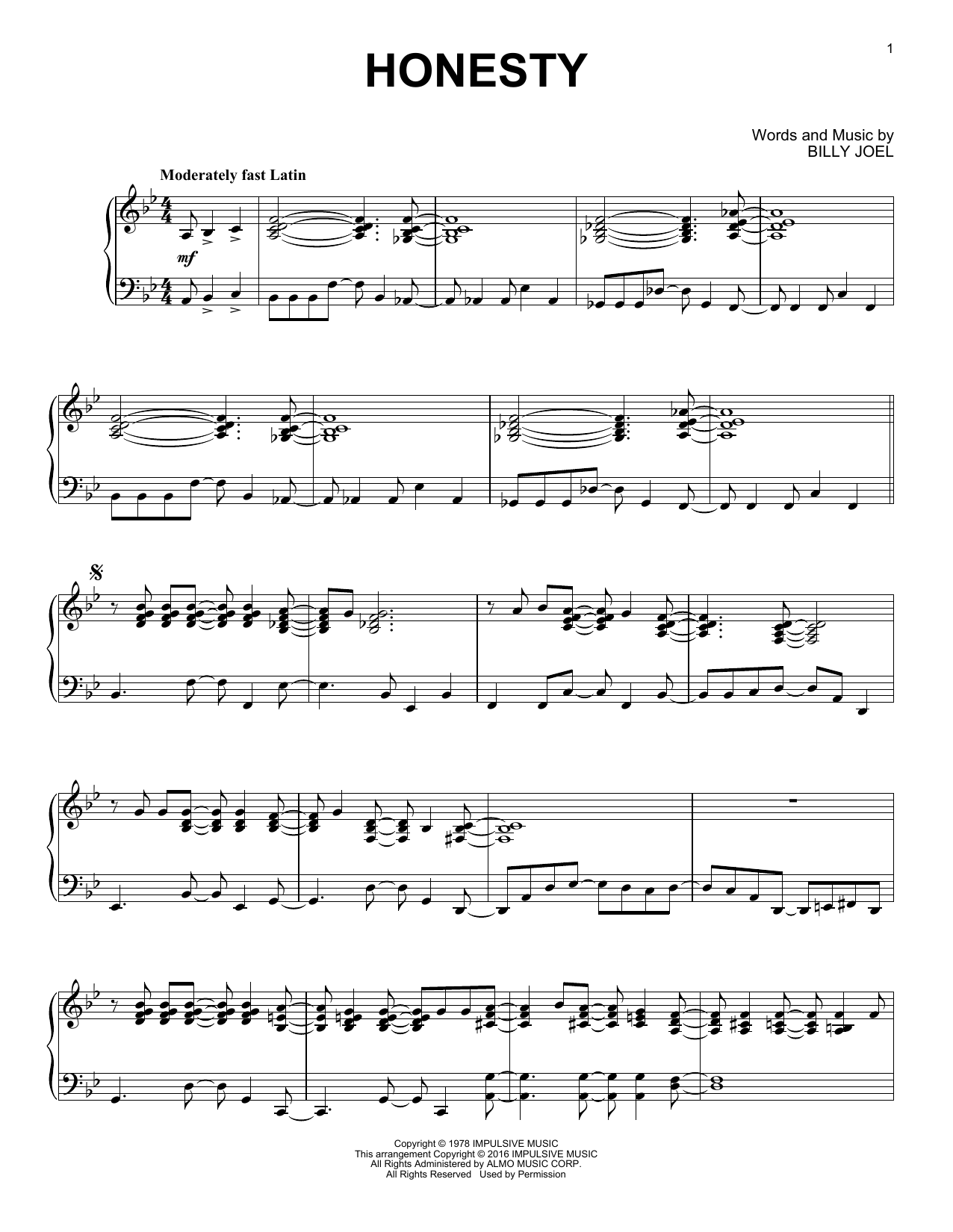 Produktbild zu: Honesty [Jazz version]
