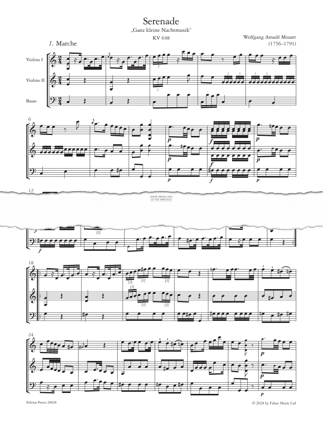 Produktbild zu: Serenade in C (Ganz kleine Nachtmusik), K.648