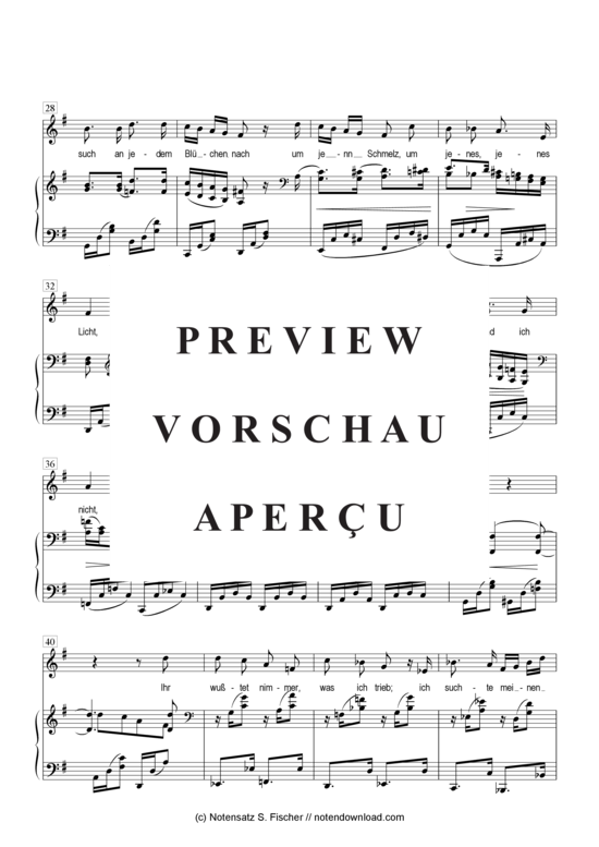 Product gallery: Page 4 of 5 Ich sah als Knabe Blumen blühn  , , Piano and Voice