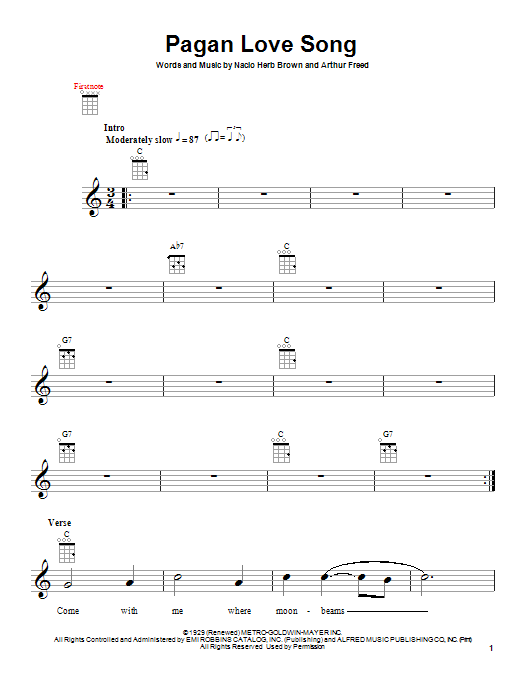 Product gallery: Page 1 of 1 Pagan Love Song, Arthur Freed