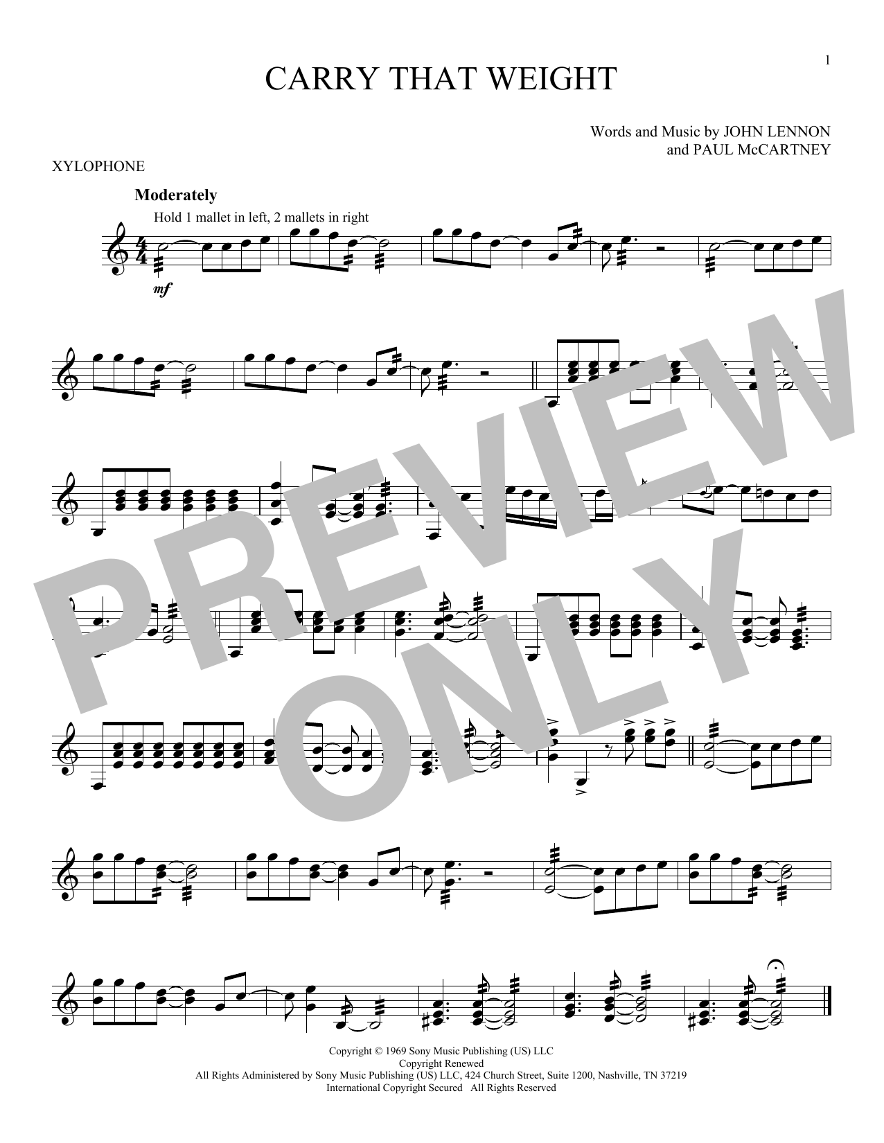 Produktbild zu:  Carry That Weight - The Beatles