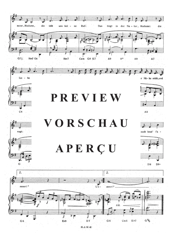 Produktgalerie: Seite 4 von 4 L´amour, Madame ... , Wendland, Gerhard, Klavier und Gesang
