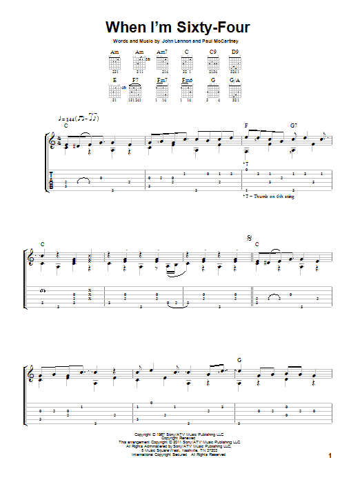 Produktgalerie: Seite 1 von 1 When I'm Sixty-Four, The Beatles, Gitarre