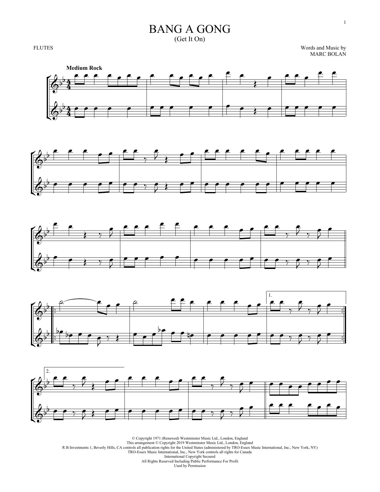 Product gallery: Page 1 of 1 Bang A Gong (Get It On), T. Rex