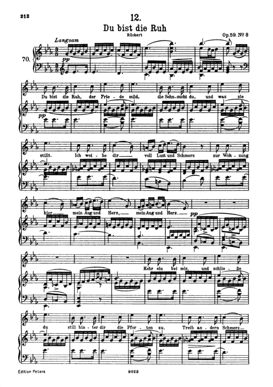 Produktgalerie: Seite 1 von 3 Du bist die Ruh D.776, , Gesang hoch und Klavier