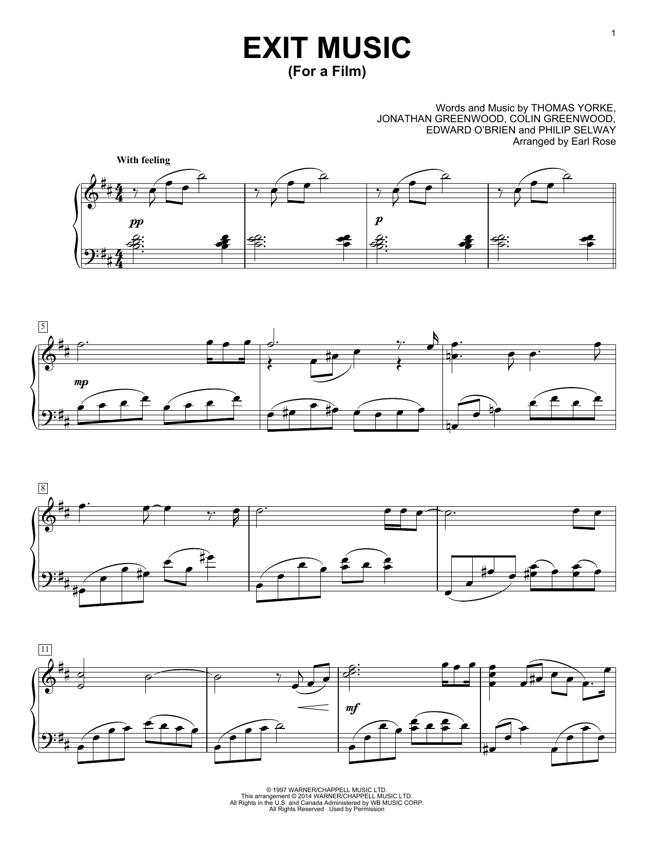 Produktbild zu: Exit Music (For A Film)