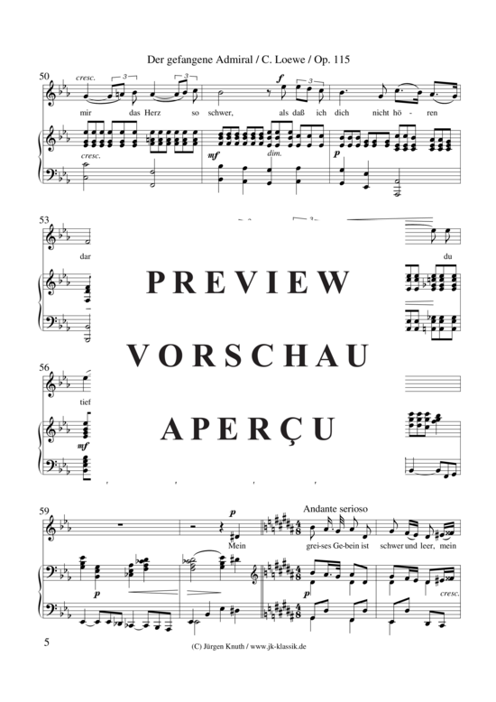 gallery: Der gefangene Admiral Op. 115, , Gesang + Klavier