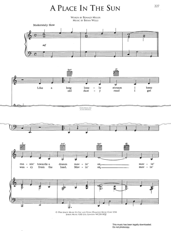 Produktgalerie: Seite 1 von 1 A Place In The Sun, Stevie Wonder, Gesang, Gitarre, Klavier