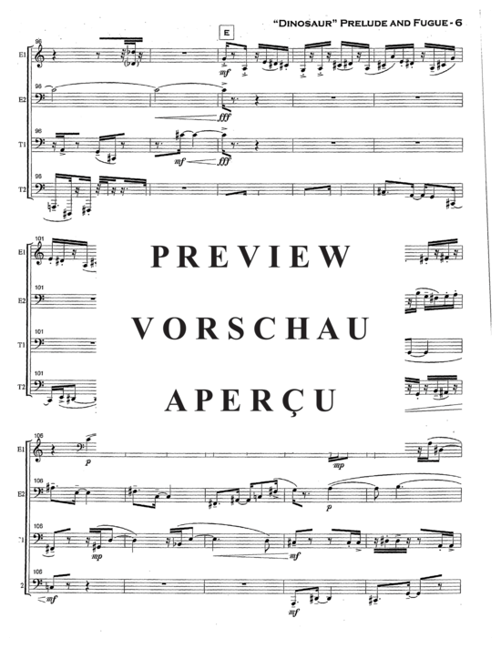 Product gallery: Page 11 of 21 Dinosaur Prelude and Fugue , , (Tuba Quartett EETT)