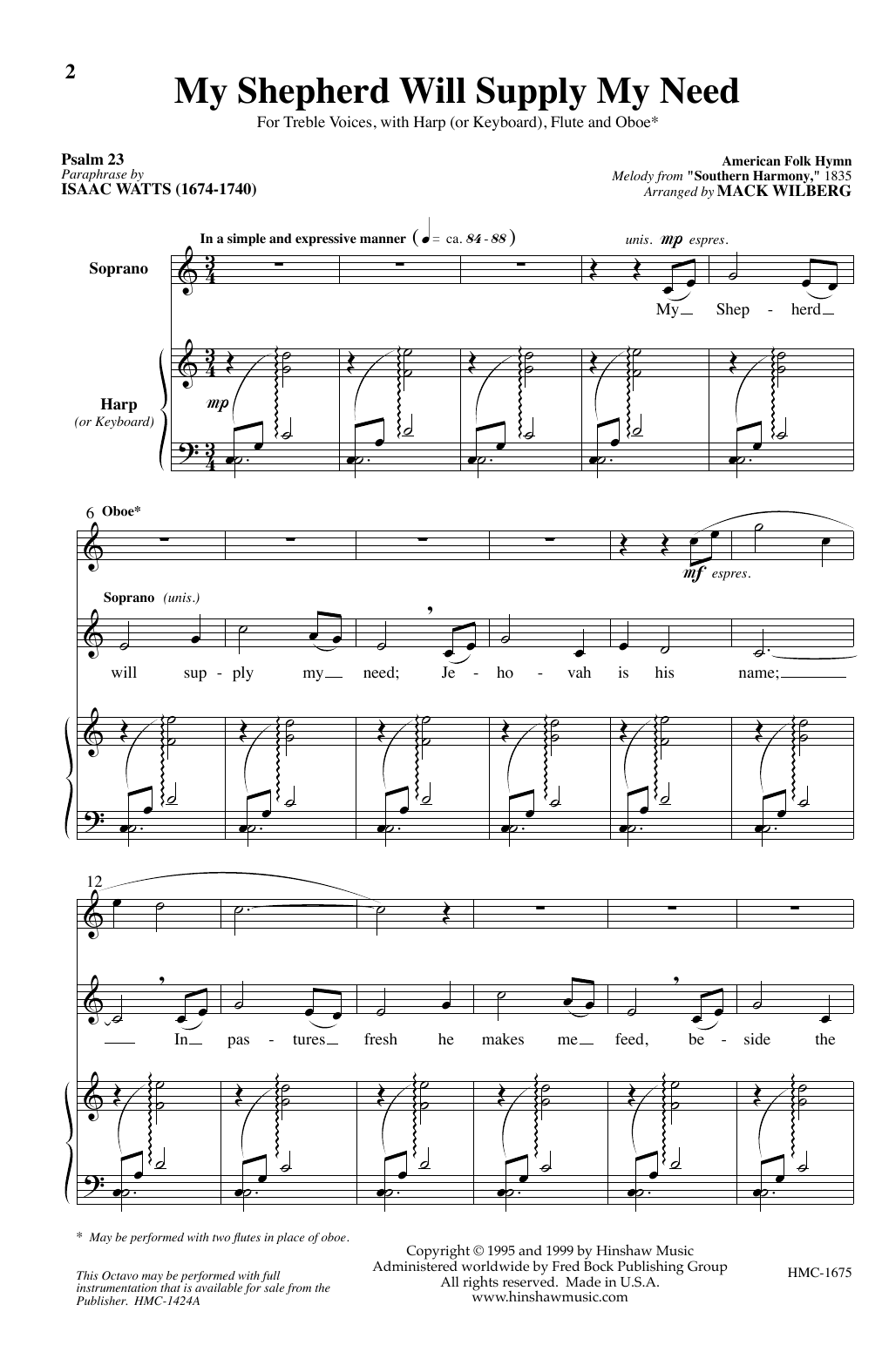 Produktgalerie: Seite 1 von 1 My Shepherd Will Supply My Need, Mack Wilberg, Chor