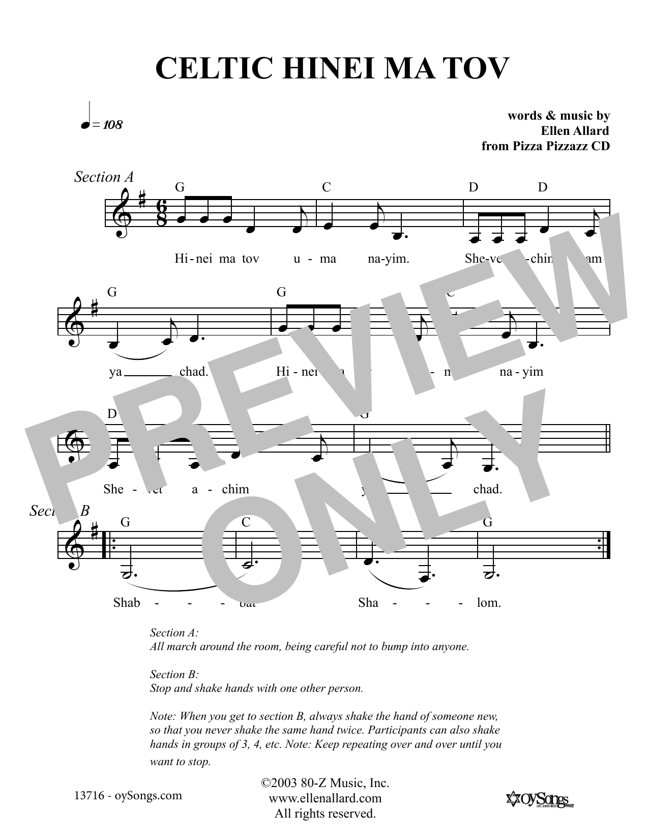 Product gallery: Page 1 of 1 Celtic Hinei Ma Tov, Ellen Allard