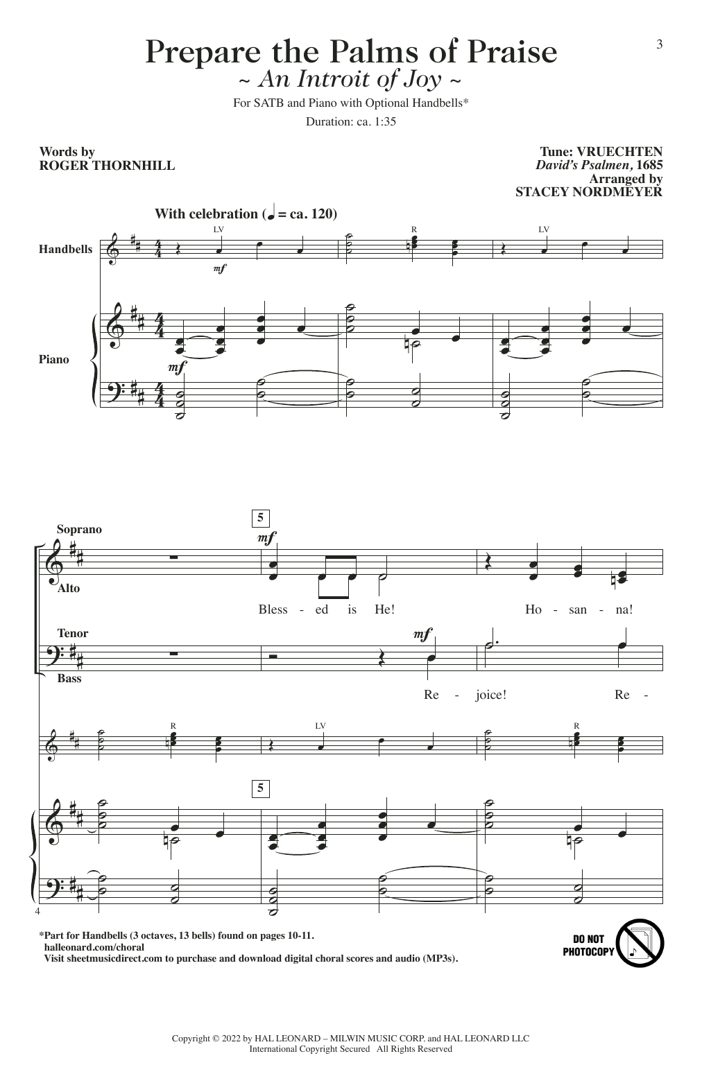 Product picture to: Prepare The Palms Of Praise (An Introit Of Joy) (arr. Stacey Nordmeyer)