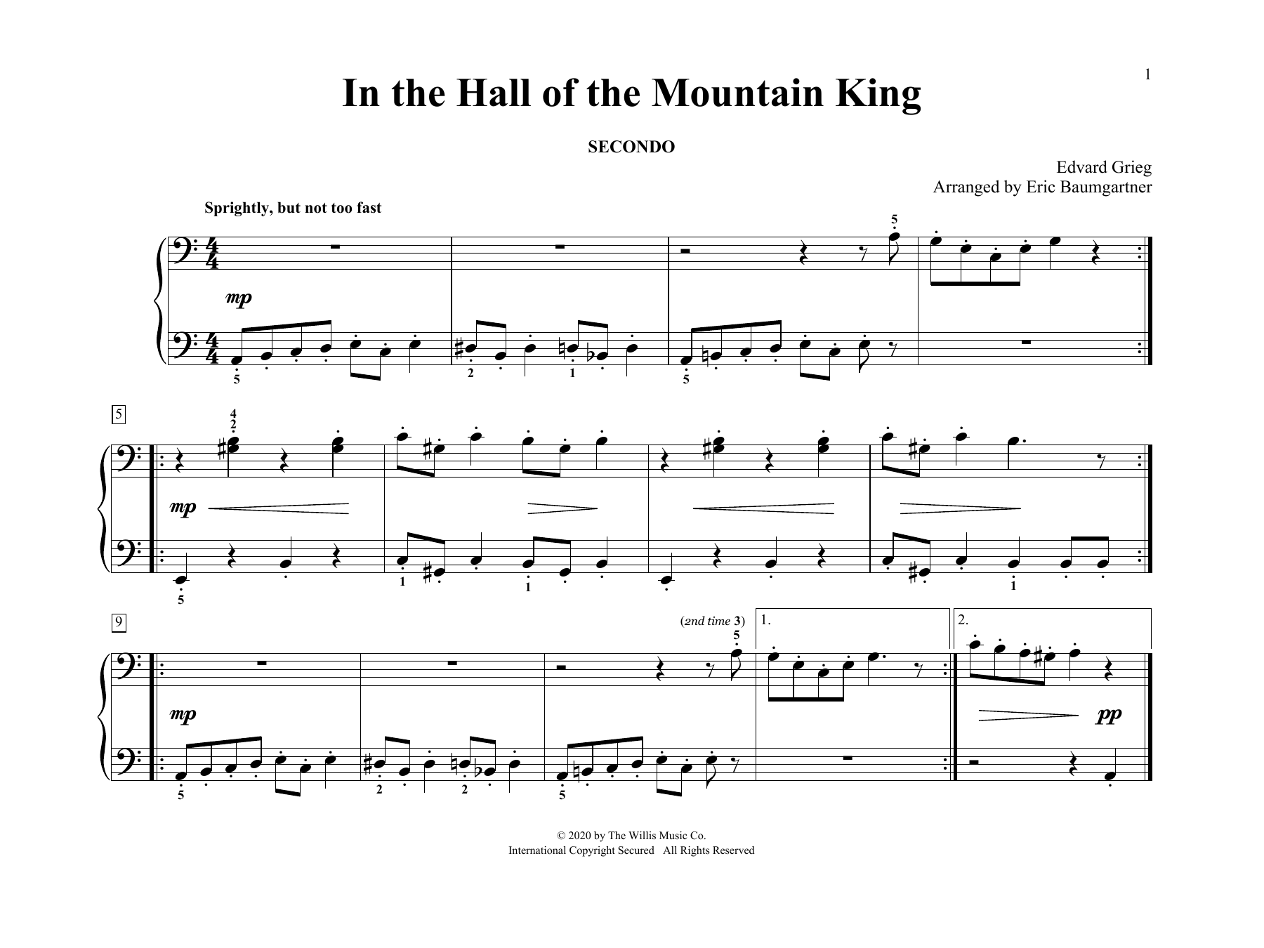 Product picture to: In The Hall Of The Mountain King (arr. Eric Baumgartner)