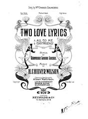 cover: Two Love Lyrics, H. Chilver Wilson