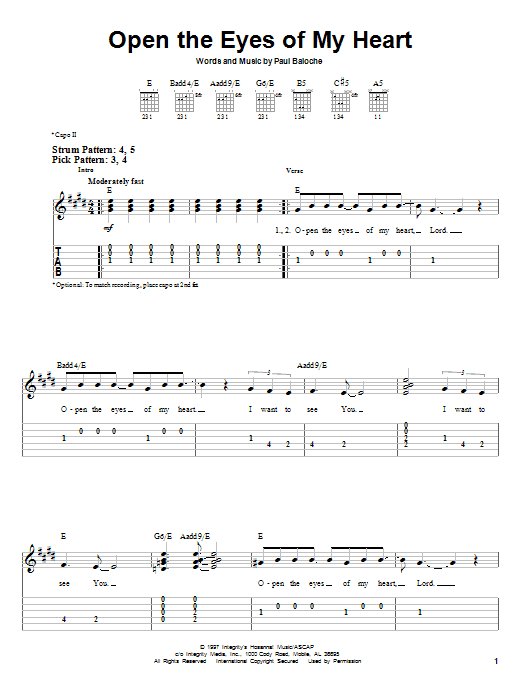 Product gallery: Page 1 of 1 Open The Eyes Of My Heart, Paul Baloche