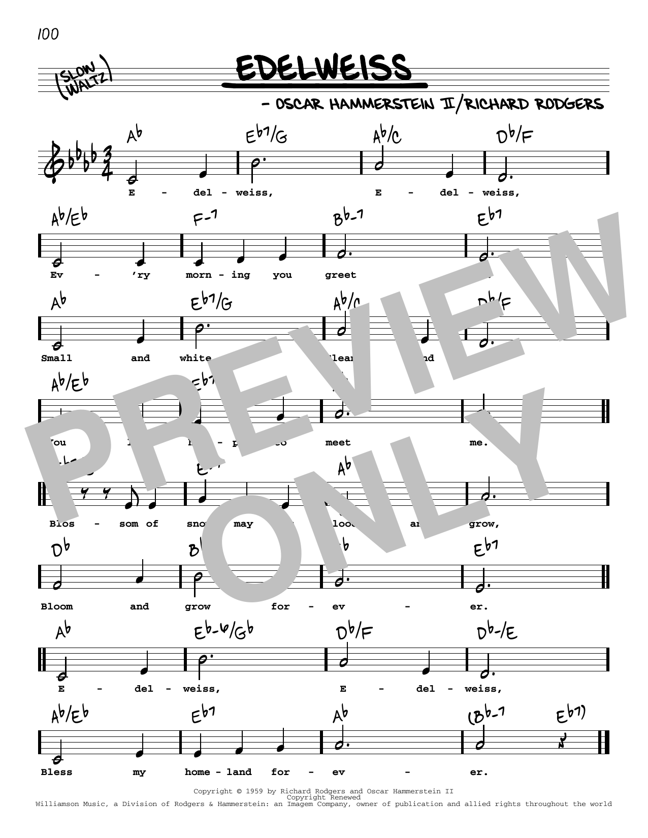 Produktbild zu: Edelweiss (from The Sound Of Music) (Low Voice)