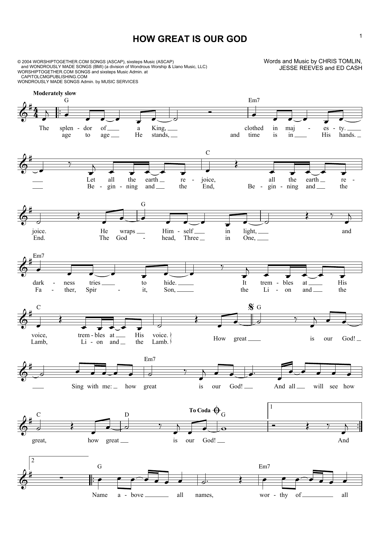 Produktgalerie: Seite 1 von 1 How Great Is Our God, Chris Tomlin