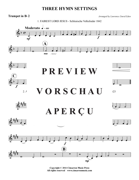 Produktgalerie: Seite 12 von 15 Three Hymn Settings , , (Blechbläserquintett)