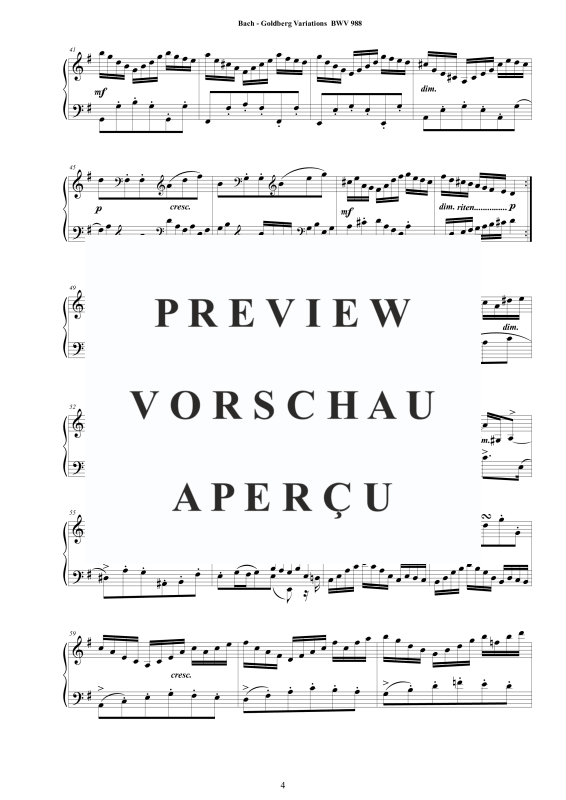 Produktgalerie: Seite 5 von 11 Goldberg Variationen BWV 988, , Klavier Solo